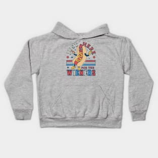 I'm Just Here for the Wieners - 4th of July Hot Dog Funny Kids Hoodie